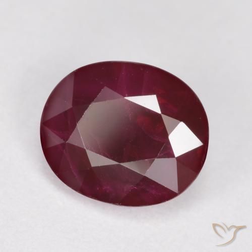 1.09 ct Red Ruby Stone, Natural Ruby in Oval Facet Shape for Sale