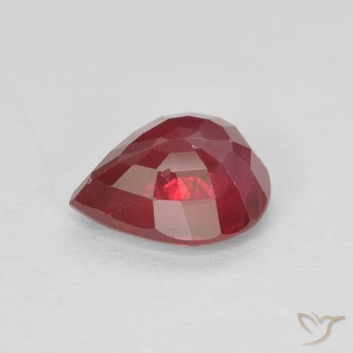 Ruby Gemstone in 7.5 x 6.2 mm Size for Sale, Ruby Stone in Jam Red Color
