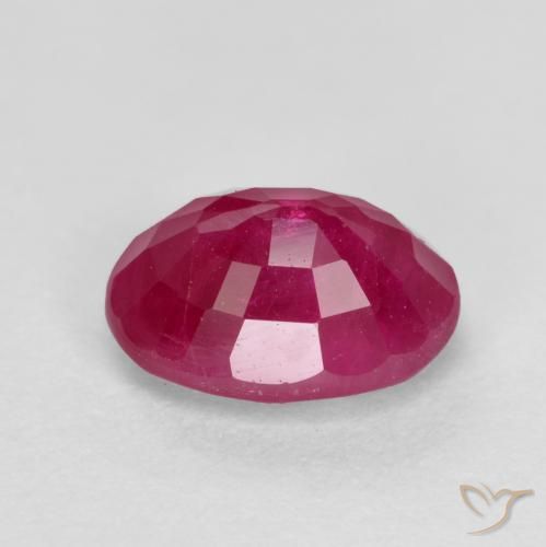 Ruby Gemstone in 7 x 5 mm (calibrated) Size for Sale, Ruby Stone in Medium Red Color