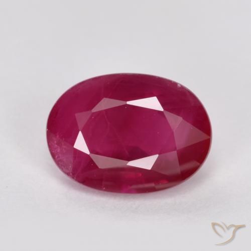 1.10ct Natural Medium Red Ruby, Oval, VS-SI