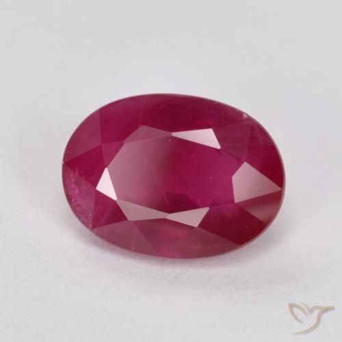 1.10 ct Red Ruby Stone, Natural Ruby in Oval Facet Shape for Sale