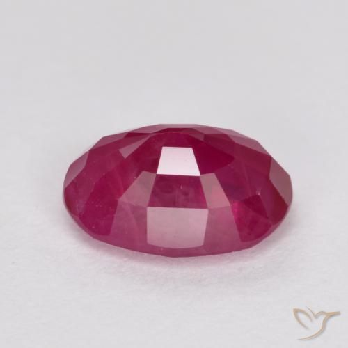 Ruby Gemstone in 7 x 5 mm (calibrated) Size for Sale, Ruby Stone in Medium Red Color