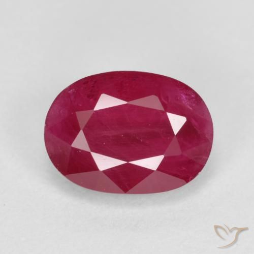 1.26 ct Oval Cut Ruby, 7.2 x 5.2 mm From Myanmar, Photo A
