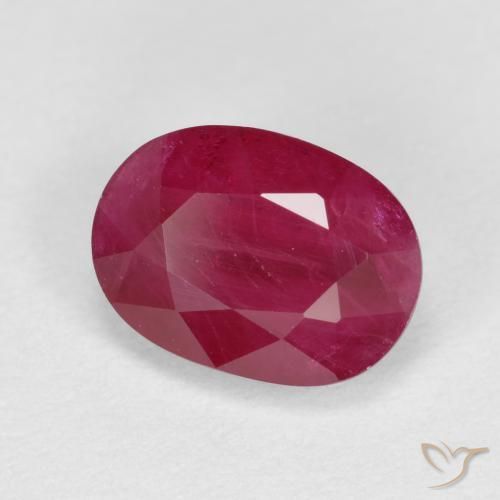 1.26 ct Red Ruby Stone, Natural Ruby in Oval Facet Shape for Sale