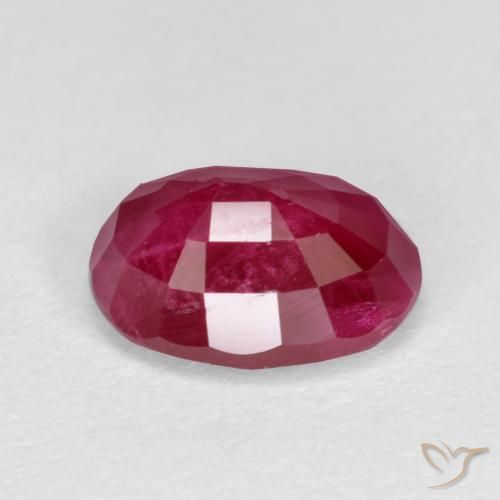 Ruby Gemstone in 7.2 x 5.2 mm Size for Sale, Ruby Stone in Jam Red Color