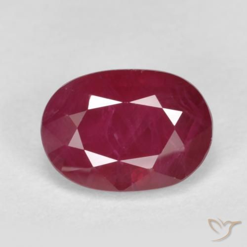 1.28 ct Oval Cut Ruby, 7.2 x 5.1 mm From Myanmar, Photo A