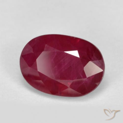 1.28 ct Red Ruby Stone, Natural Ruby in Oval Facet Shape for Sale