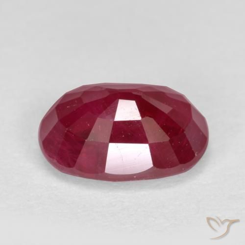 Ruby Gemstone in 7 x 5 mm (calibrated) Size for Sale, Ruby Stone in Deep Red Color