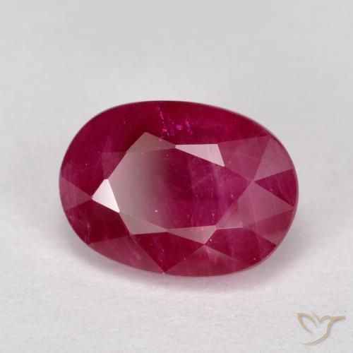 1.29 ct Red Ruby Stone, Natural Ruby in Oval Facet Shape for Sale