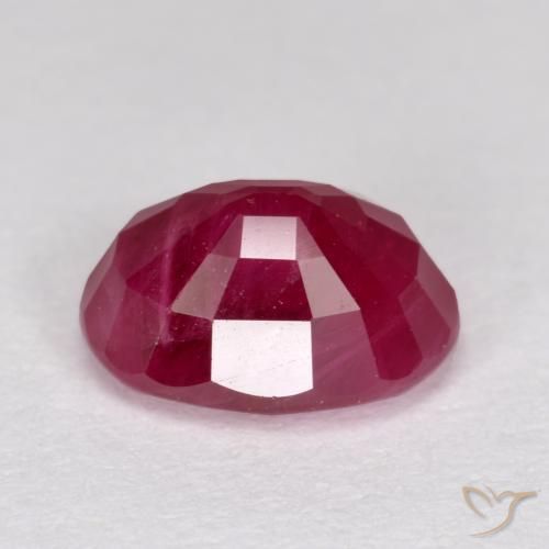 Ruby Gemstone in 7 x 5 mm (calibrated) Size for Sale, Ruby Stone in Deep Reddish Pink Color
