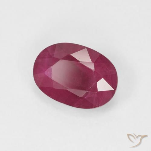 1.06 ct Red Ruby Stone, Natural Ruby in Oval Facet Shape for Sale
