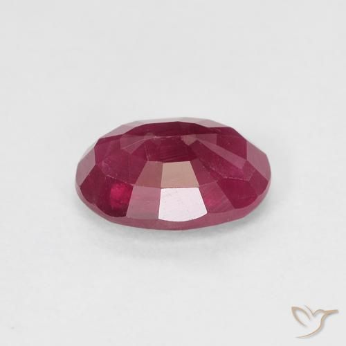 Ruby Gemstone in 7 x 5 mm (calibrated) Size for Sale, Ruby Stone in Deep Crimson Color