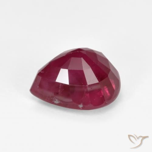 Ruby Gemstone in 6.7 x 5.6 mm Size for Sale, Ruby Stone in Medium Red Color