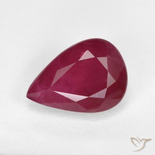 1.04ct Natural Deep Red Ruby, Pear Shape, VS-SI