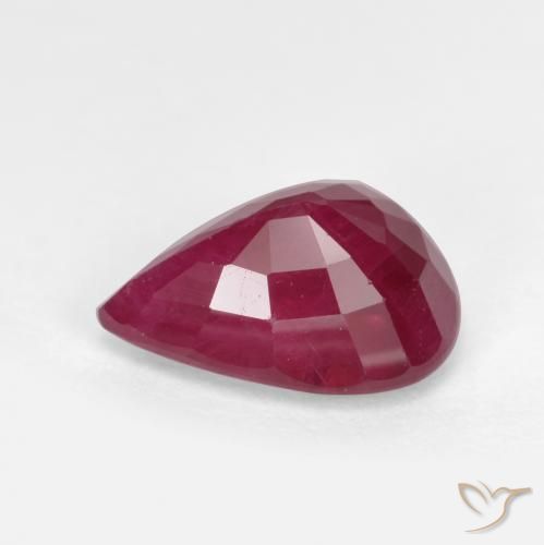 Ruby Gemstone in 7 x 5 mm (calibrated) Size for Sale, Ruby Stone in Deep Red Color