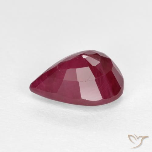 Ruby Gemstone in 7 x 5 mm (calibrated) Size for Sale, Ruby Stone in Medium Red Color