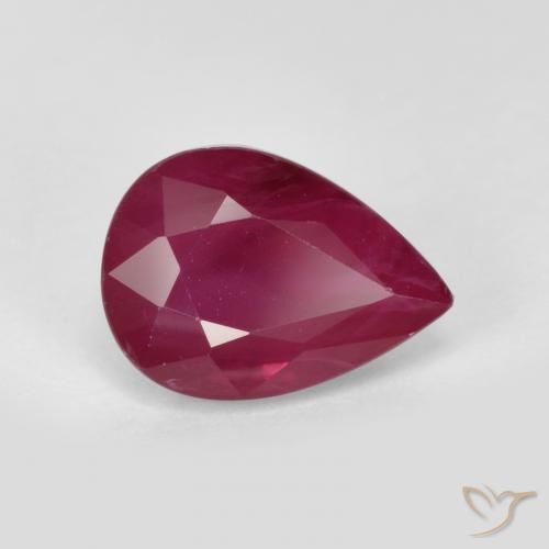 1.06ct Natural Reddish Pink Ruby, Pear Shape, VS-SI