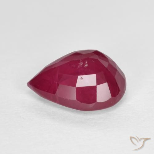 Ruby Gemstone in 7.2 x 5.6 mm Size for Sale, Ruby Stone in Medium Red Color