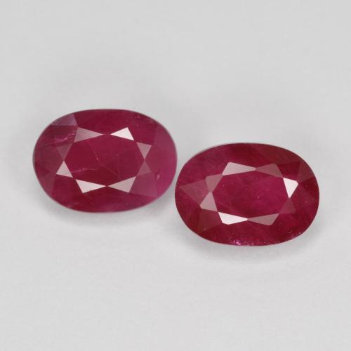 Dark Red Ruby Gem - 1.2ct Oval Facet (ID: 569930)