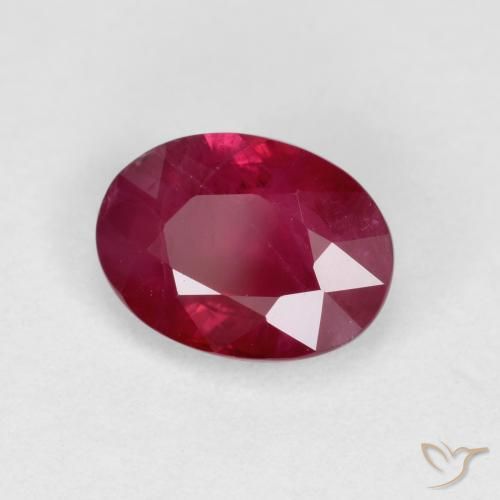 1.04 ct Red Ruby Stone, Natural Ruby in Oval Facet Shape for Sale