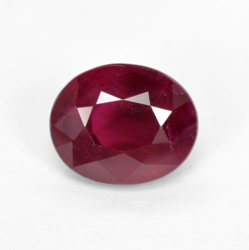 tiefrot Rubin Edelstein - 1ct Oval facettiert (ID: 570199)