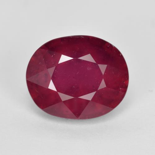 Wine Red Рубин Камень - 5.6ct Фасетный Овал (ID: 570206)