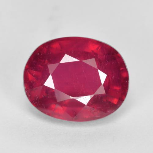 Rosaig-rot Rubin Edelstein - 2.7ct Oval facettiert (ID: 570216)