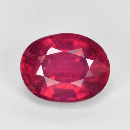 Rosado rojizo intenso Rubí Gema - 2.5ct Forma ovalada (ID: 570218)