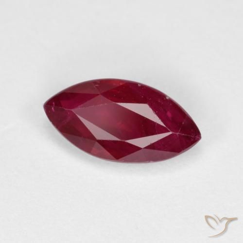 1.06 ct Red Ruby Stone, Natural Ruby in Marquise Facet Shape for Sale