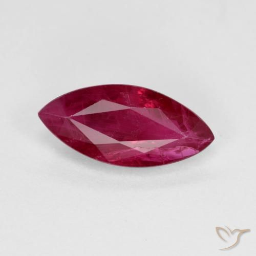 1.2 ct Marquise Cut Ruby, 10 x 4.7 mm From Myanmar, Photo A