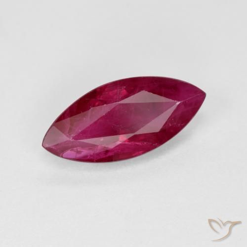 1.20 ct Red Ruby Stone, Natural Ruby in Marquise Facet Shape for Sale