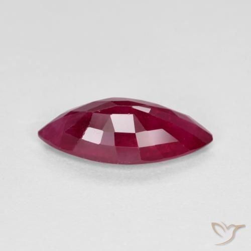 Ruby Gemstone in 10 x 4.7 mm Size for Sale, Ruby Stone in Deep Red Color