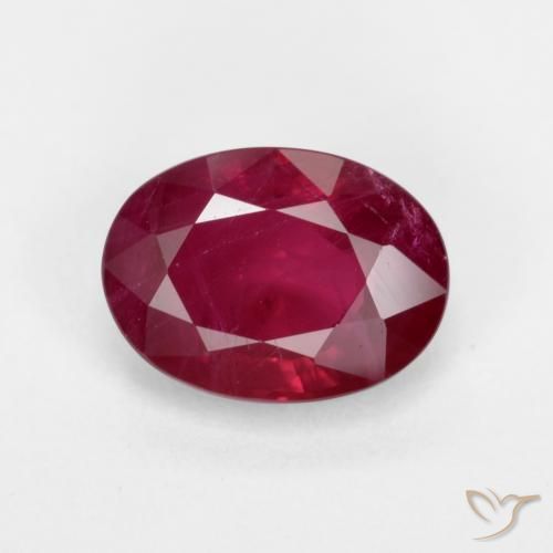 1.09 ct Oval Cut Ruby, 7.1 x 5.2 mm From Myanmar, Photo A