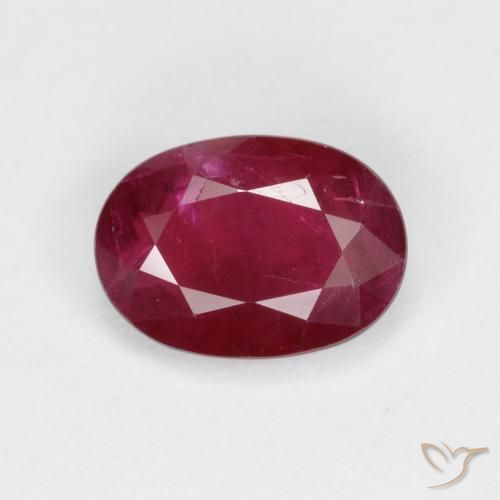 1.06 ct Oval Cut Ruby, 7.2 x 5.1 mm From Myanmar, Photo A