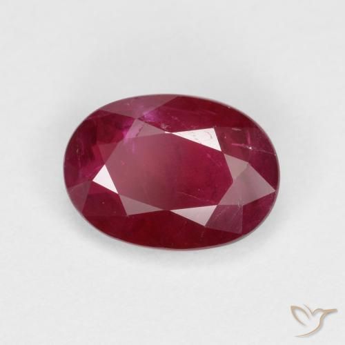 1.06 ct Red Ruby Stone, Natural Ruby in Oval Facet Shape for Sale