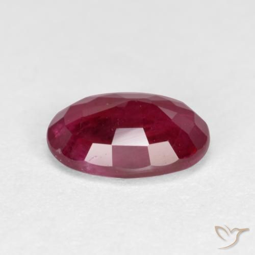 Ruby Gemstone in 7 x 5 mm (calibrated) Size for Sale, Ruby Stone in Wine Red Color
