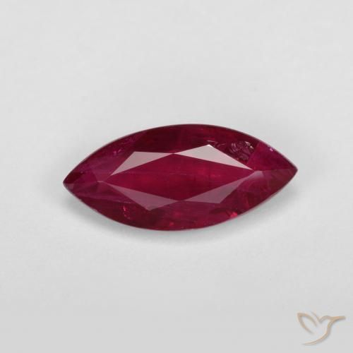 1.09 ct Marquise Cut Ruby, 9.7 x 4.4 mm From Myanmar, Photo A