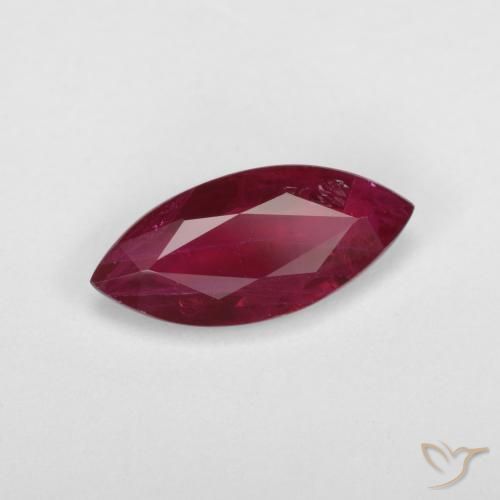 1.09 ct Red Ruby Stone, Natural Ruby in Marquise Facet Shape for Sale