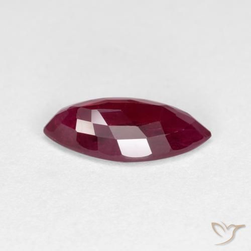 Ruby Gemstone in 9.7 x 4.4 mm Size for Sale, Ruby Stone in Wine Red Color