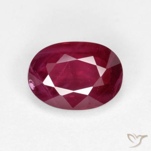 1.22 ct Oval Cut Ruby, 7.1 x 5.2 mm From Myanmar, Photo A