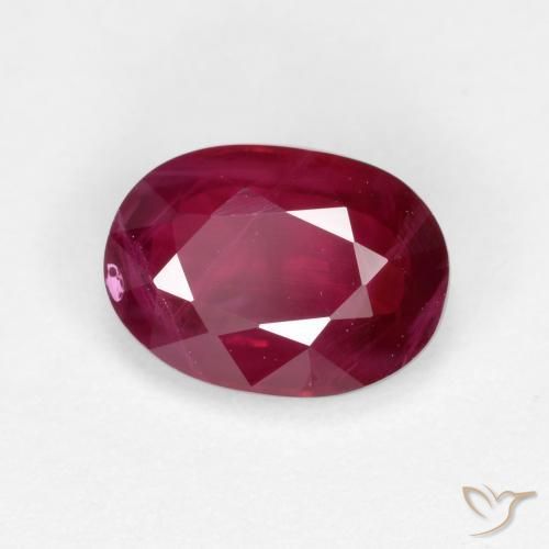1.22 ct Red Ruby Stone, Natural Ruby in Oval Facet Shape for Sale