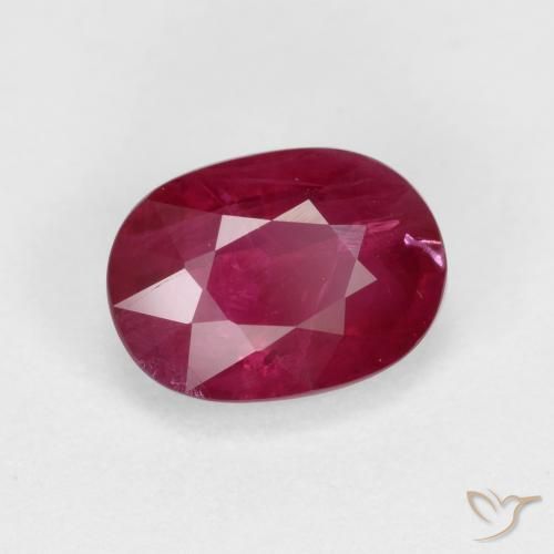 1.22 ct Red Ruby Stone, Natural Ruby in Oval Facet Shape for Sale