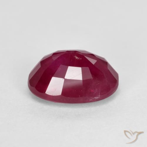 Ruby Gemstone in 7 x 5 mm (calibrated) Size for Sale, Ruby Stone in Medium Red Color