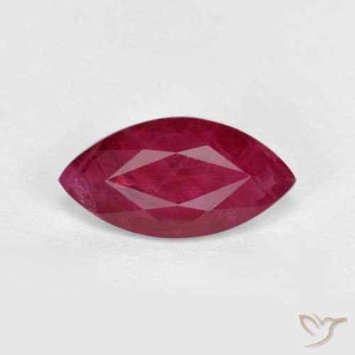 1.18 ct Marquise Cut Ruby, 10.1 x 5.3 mm From Myanmar, Photo A