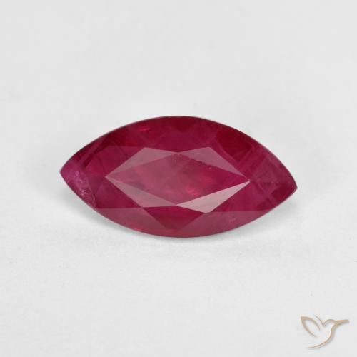 1.18 ct Red Ruby Stone, Natural Ruby in Marquise Facet Shape for Sale