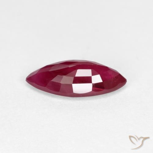 Ruby Gemstone in 9.5 x 4.5 mm Size for Sale, Ruby Stone in Dark Red Color