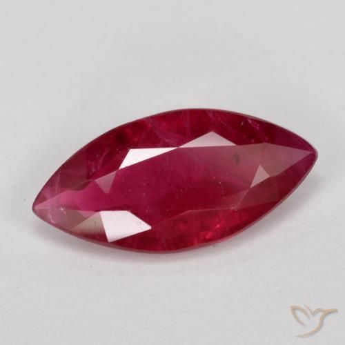 1.00 ct Red Ruby Stone, Natural Ruby in Marquise Facet Shape for Sale
