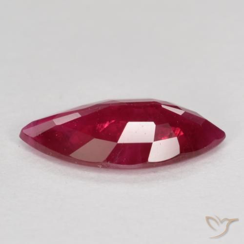 Ruby Gemstone in 10.2 x 4.9 mm Size for Sale, Ruby Stone in Blood Red Color