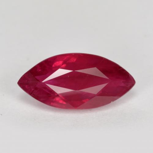 Carmesí intenso Rubí Gema - 1ct Forma marquesa (ID: 570792)
