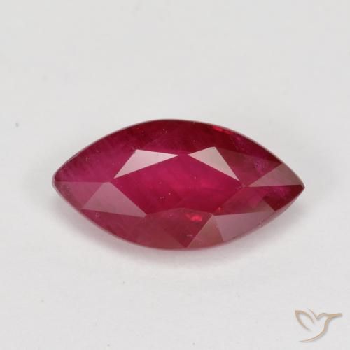 1.07 ct Marquise Cut Ruby, 9 x 4.7 mm From Myanmar, Photo A
